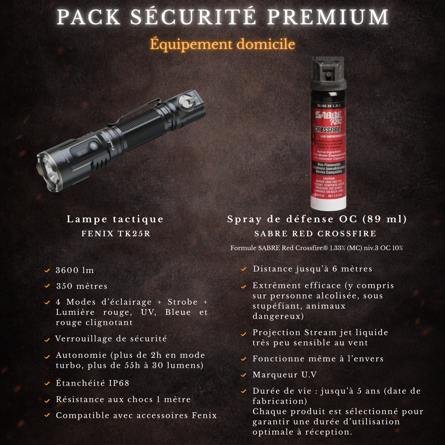 Pack EDC Sécurité (Copie) Fenix / Sabre Red
