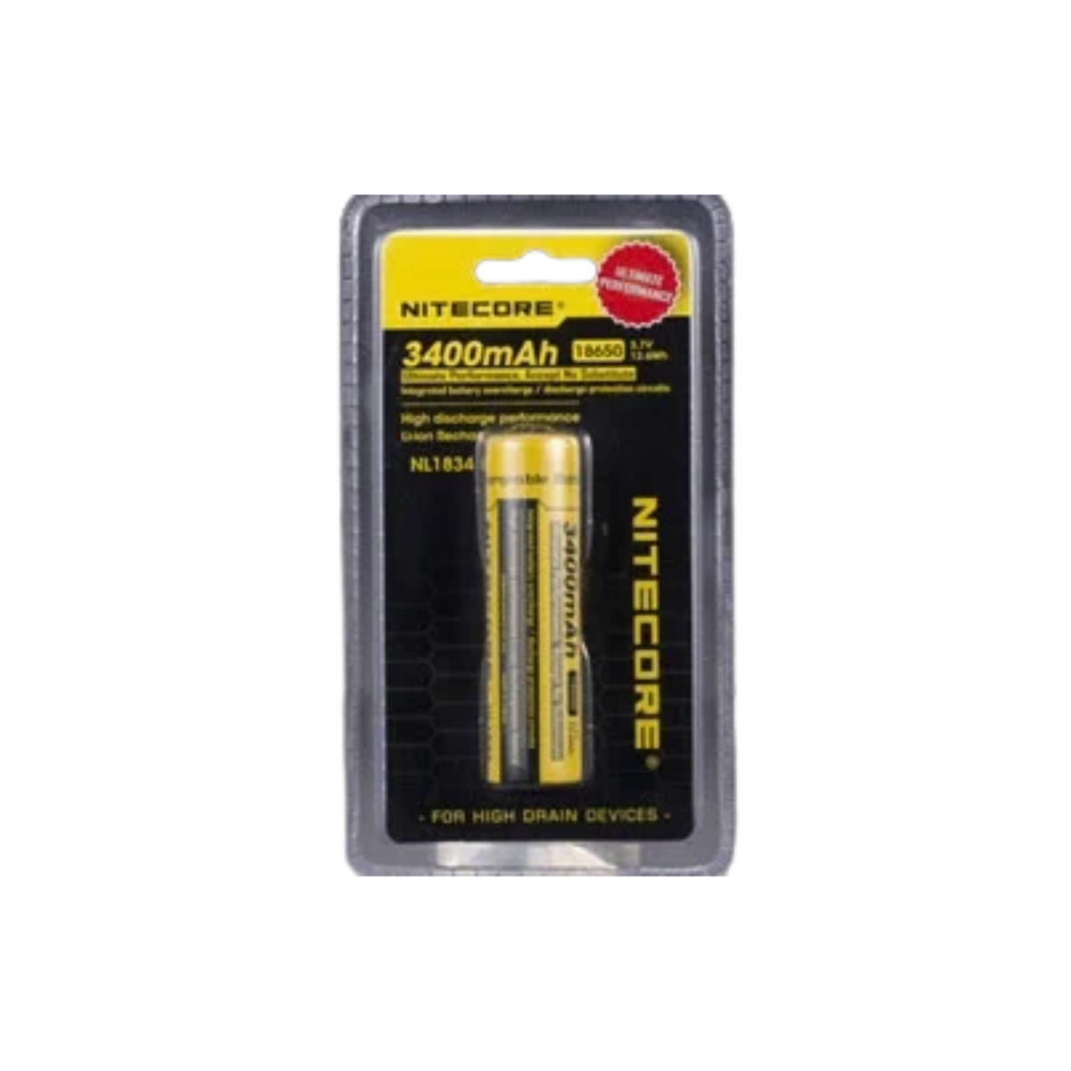 Batterie NITECORE NL1834 – 18650 – 3400 mAh – 3,7 V NITECORE