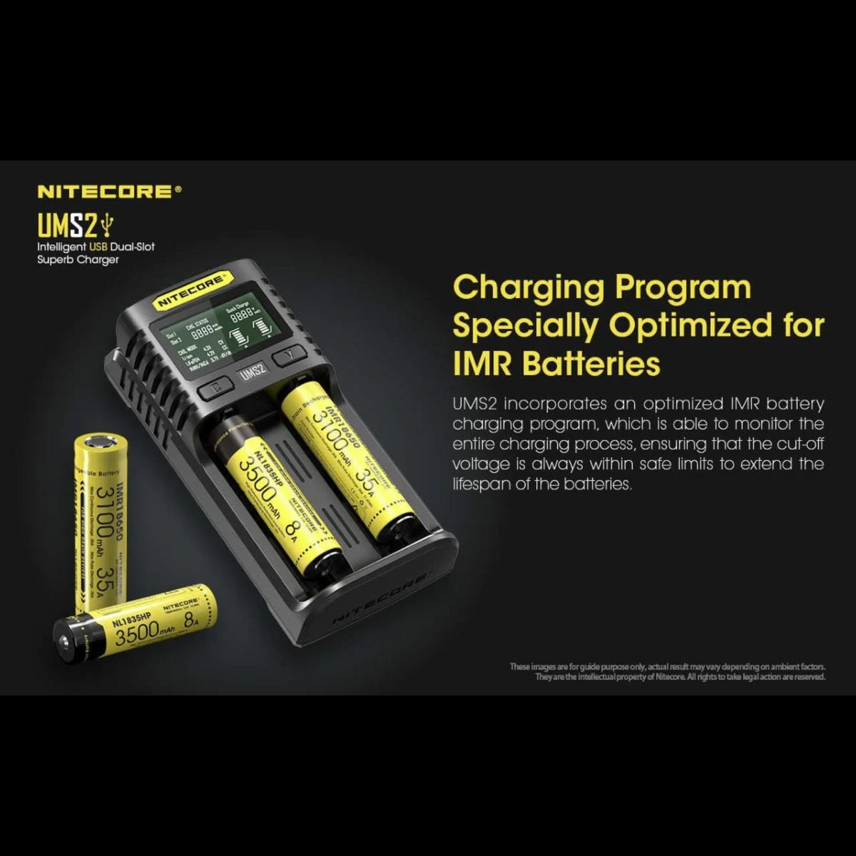 Chargeur rapide NITECORE UMS2 – 2 ports NITECORE