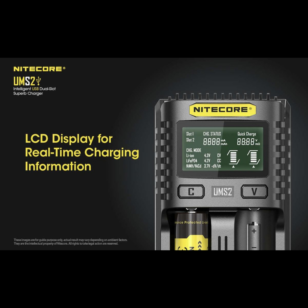 Chargeur rapide NITECORE UMS2 – 2 ports NITECORE