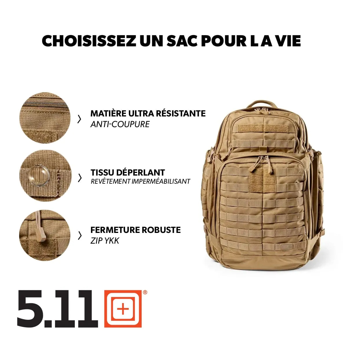 Sac à Dos 5.11 RUSH 72 2.0 – 55 L 5.11 Tactical