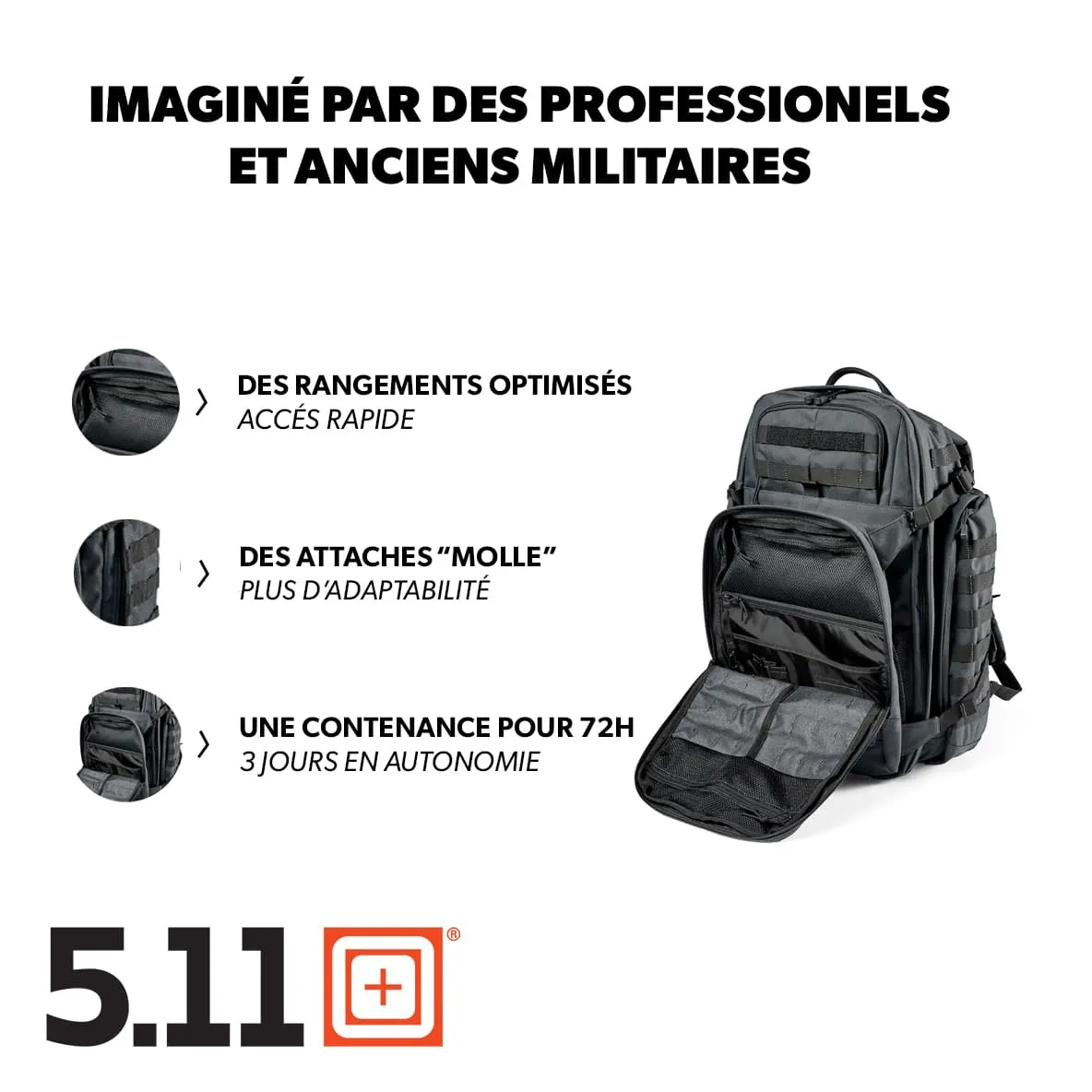 Sac à Dos 5.11 RUSH 72 2.0 – 55 L 5.11 Tactical
