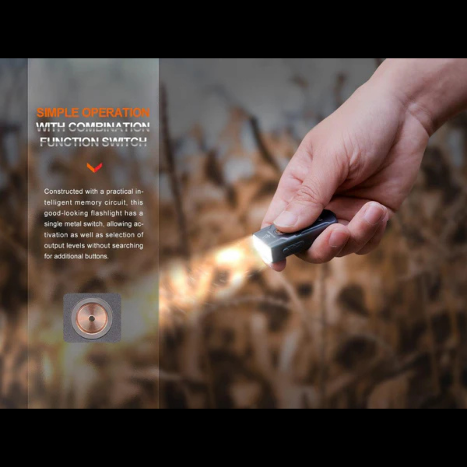 Lampe EDC FENIX E03R V2.0 – 500 lumens rechargeable FENIX