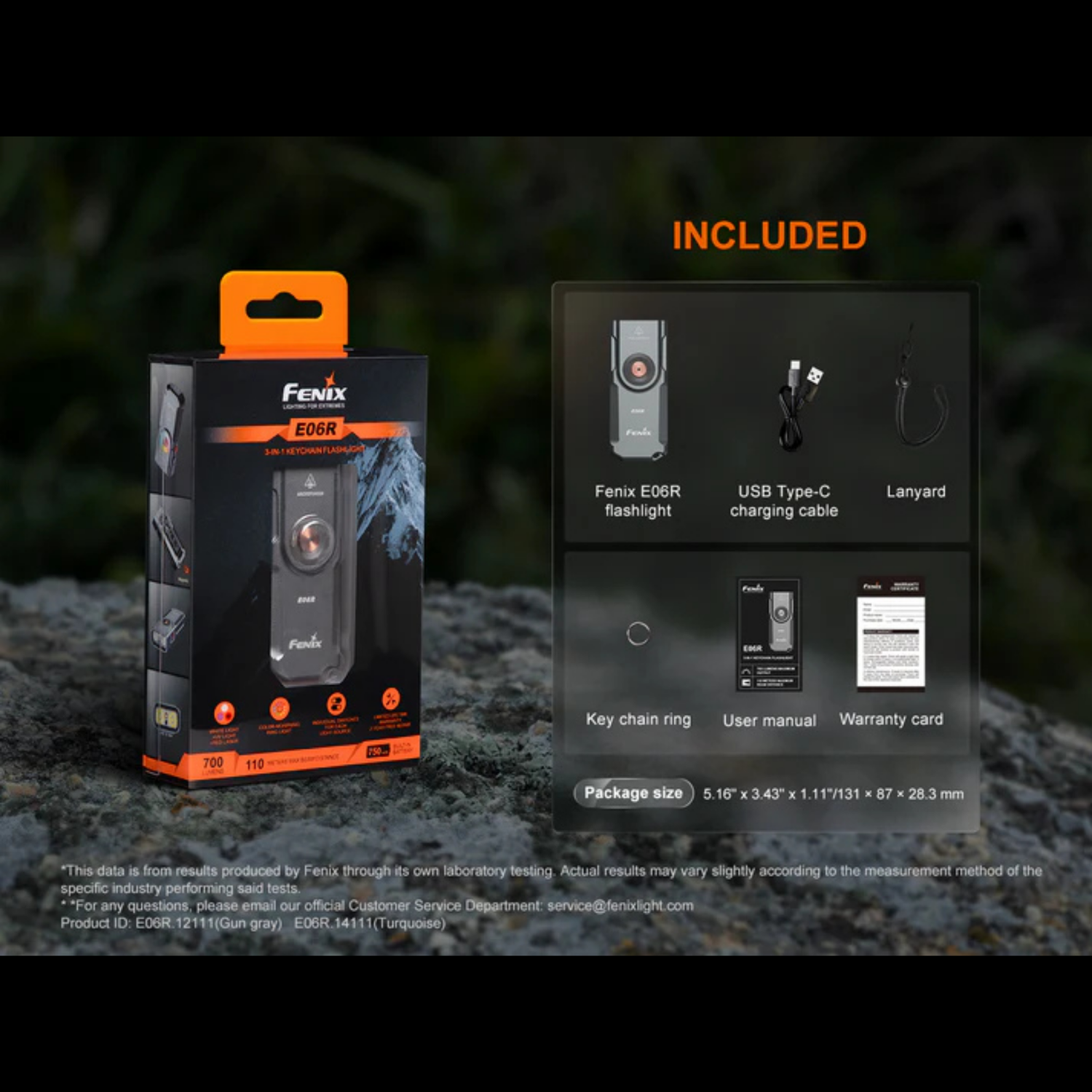 Lampe EDC FENIX E06R – 700 lumens rechargeable FENIX