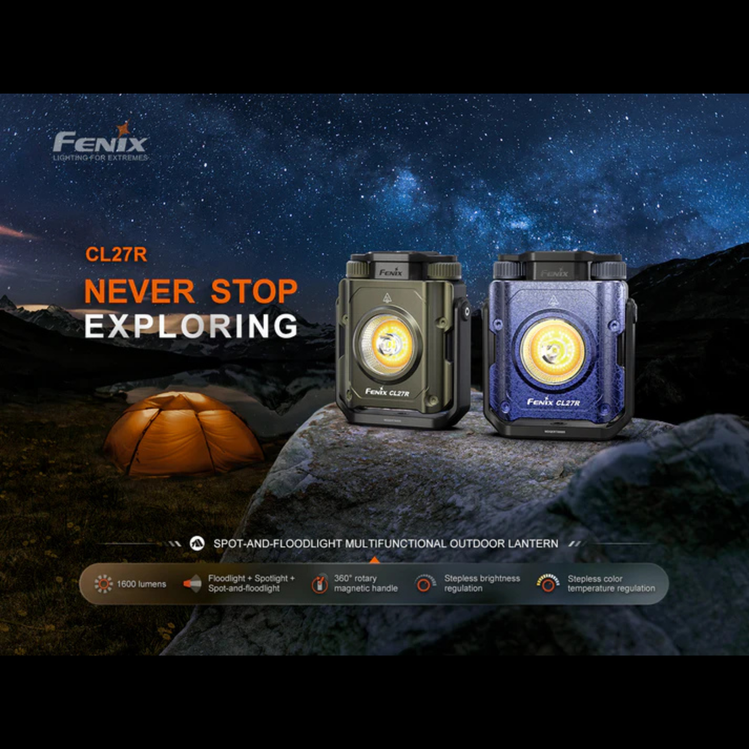 Lanterne FENIX CL27R – 1600 lumens rechargeable FENIX