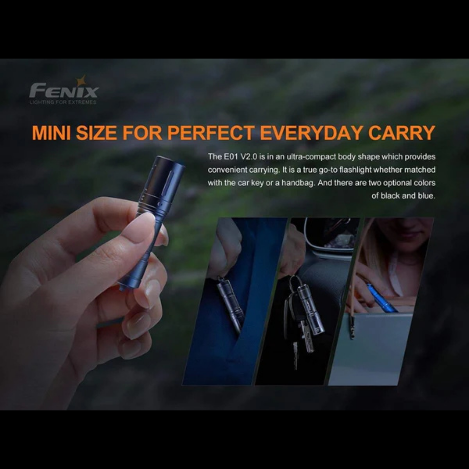 Lampe EDC FENIX E01 V2.0 – 100 lumens AAA FENIX