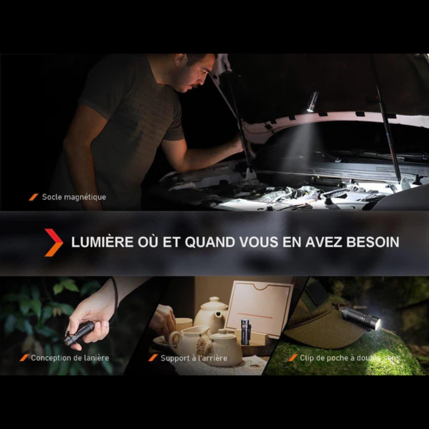 Lampe EDC FENIX E18R V2.0 – 1200 lumens rechargeable FENIX