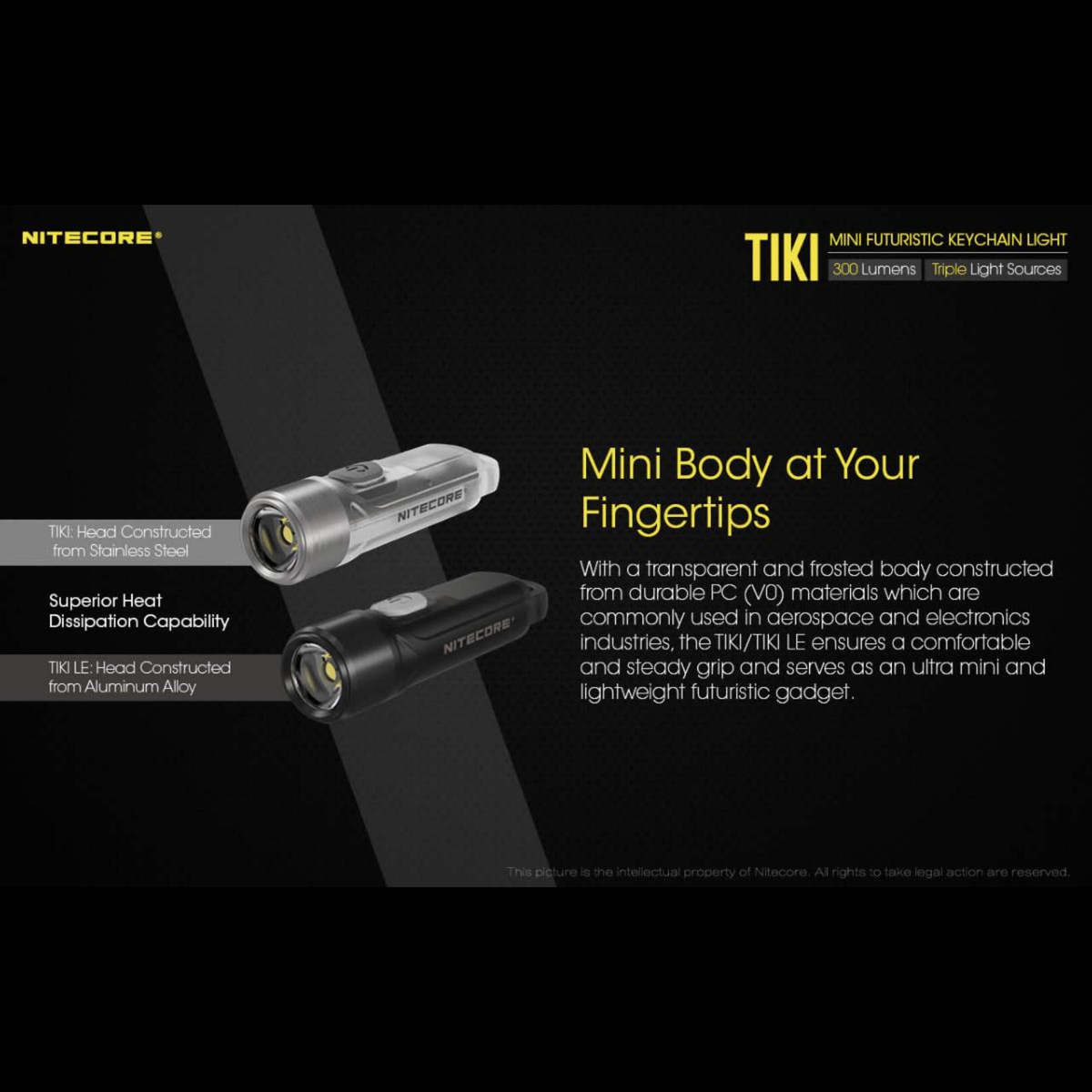 Lampe porte-clés NITECORE TIKI – 300 lumens NITECORE