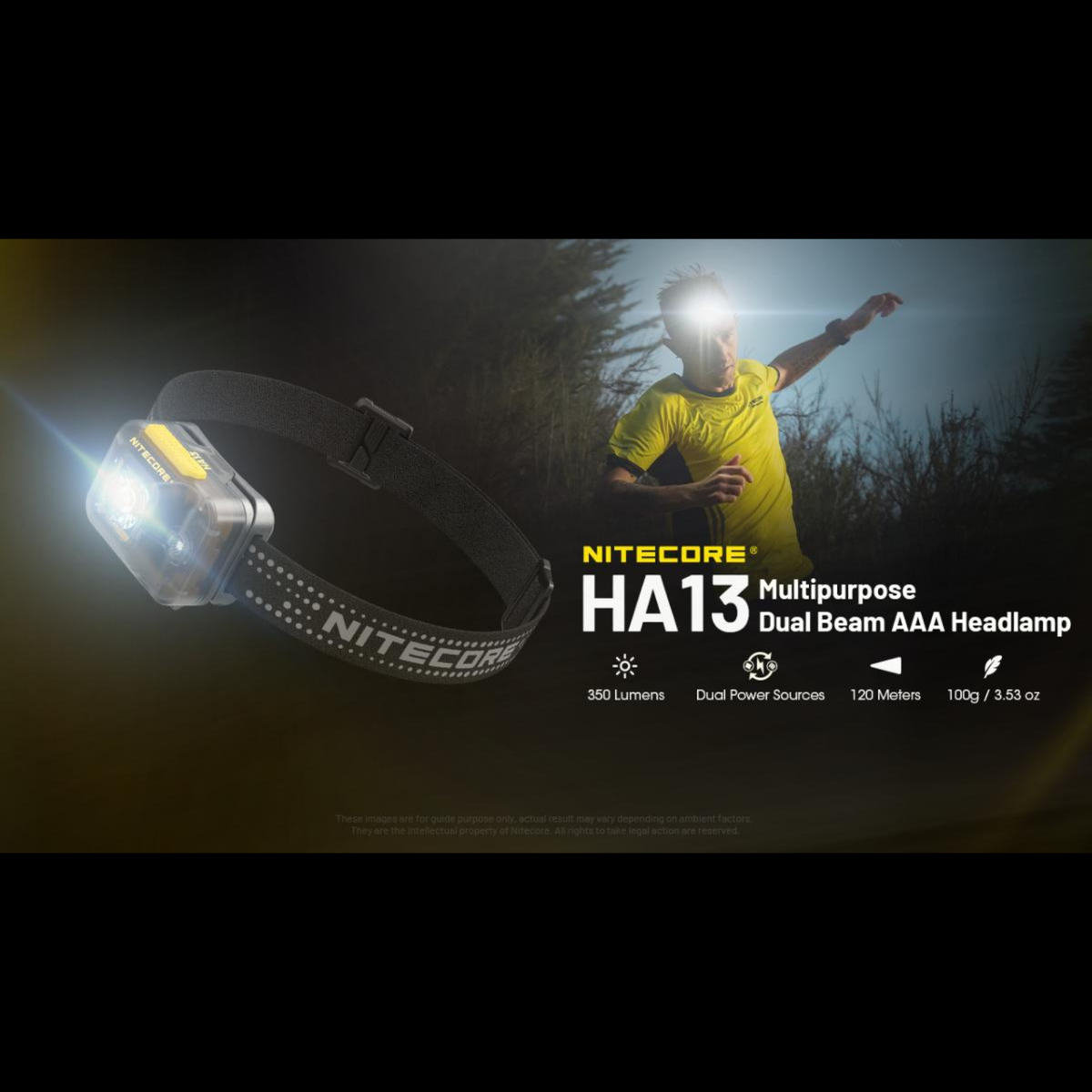 Lampe frontale NITECORE HA13 – 350 lumens – Lumière rouge NITECORE