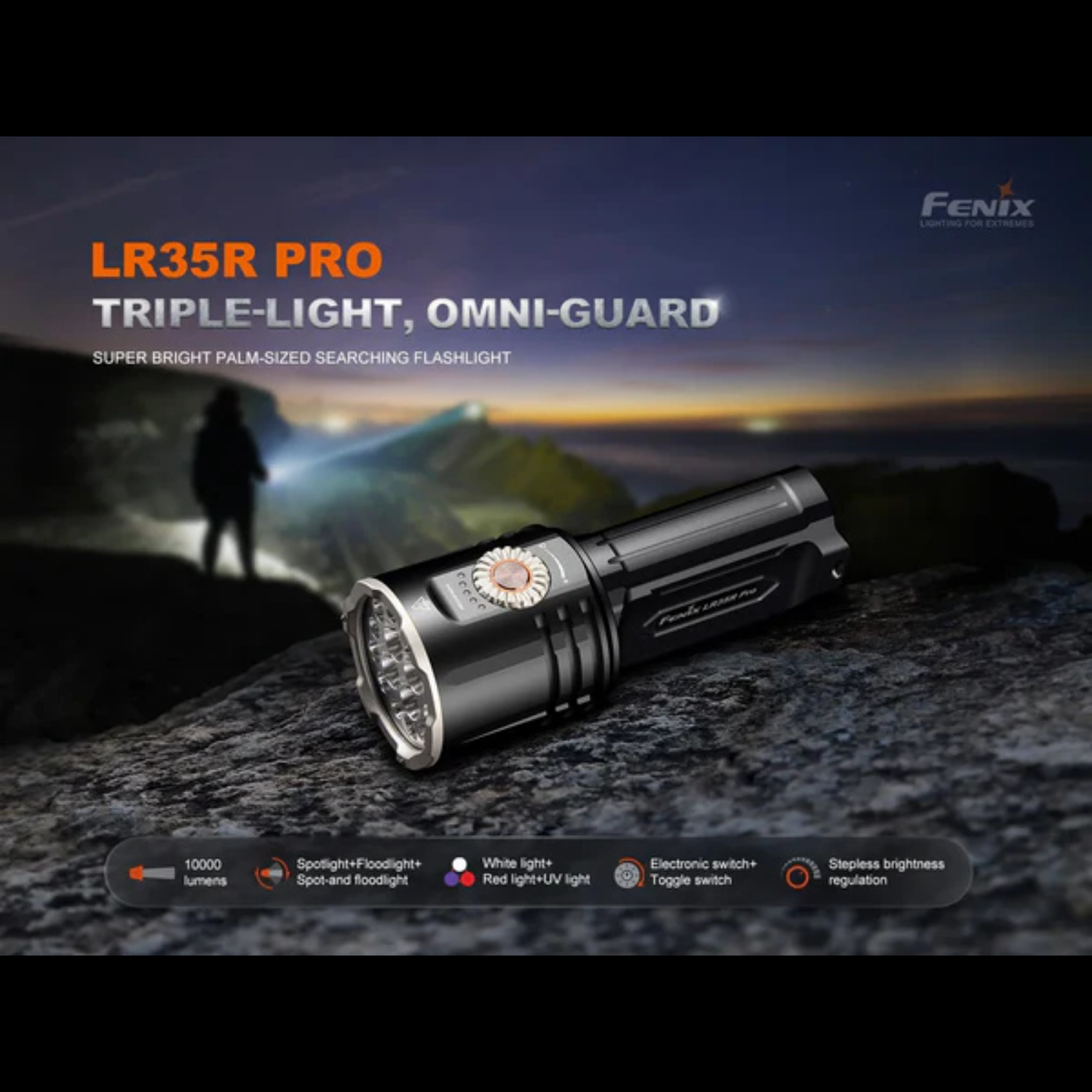 Lampe de recherche FENIX LR35R PRO– 10 000 lumens rechargeable FENIX