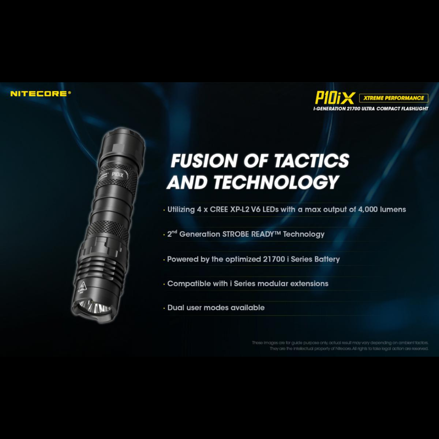 Lampe tactique NITECORE P10iX – 4000 lumens NITECORE
