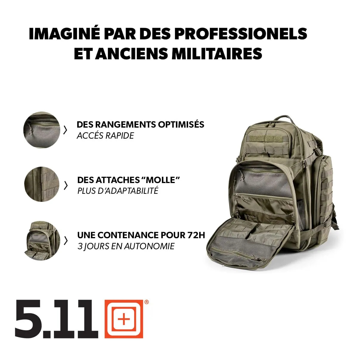 Sac à Dos 5.11 RUSH 72 2.0 – 55 L 5.11 Tactical