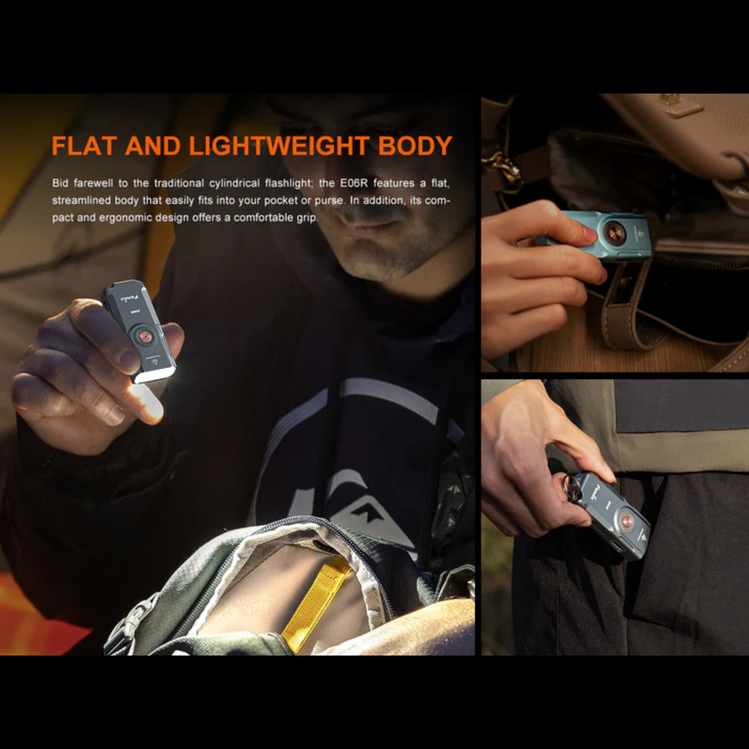 Lampe EDC FENIX E06R – 700 lumens rechargeable FENIX