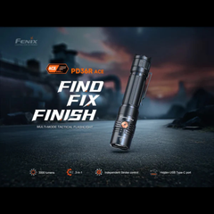 Lampe tactique FENIX PD36R ACE – 3000 lumens rechargeable FENIX