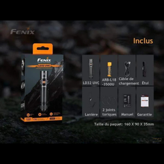 Lampe Tactique FENIX LD32 UVC – 1200 lumens rechargeable FENIX