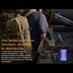 Lampe Tactique FENIX LD32 UVC – 1200 lumens rechargeable FENIX