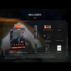 Lampe tactique FENIX PD26R ACE – 1300 lumens rechargeable FENIX