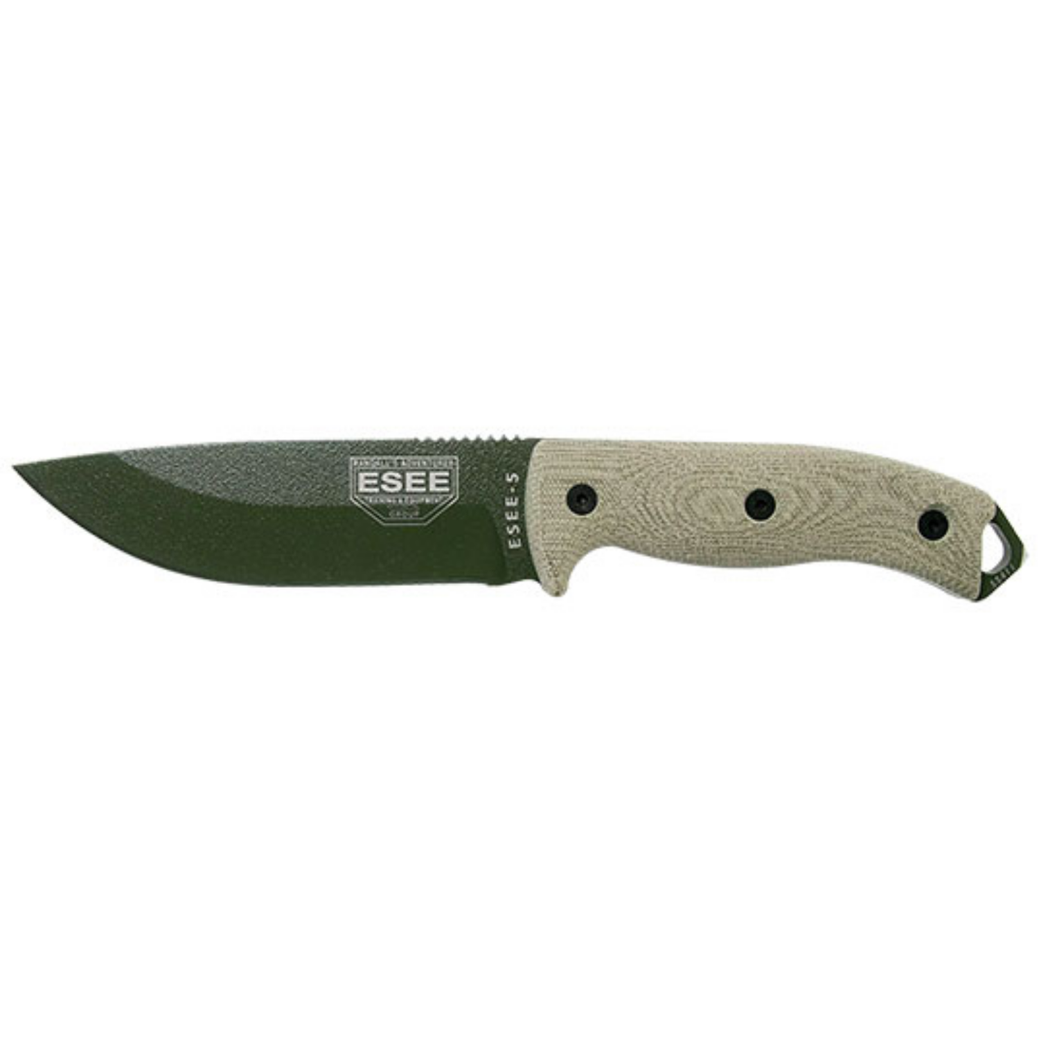 Couteau ESEE-5 OD Green – lame lisse – Micarta ESEE