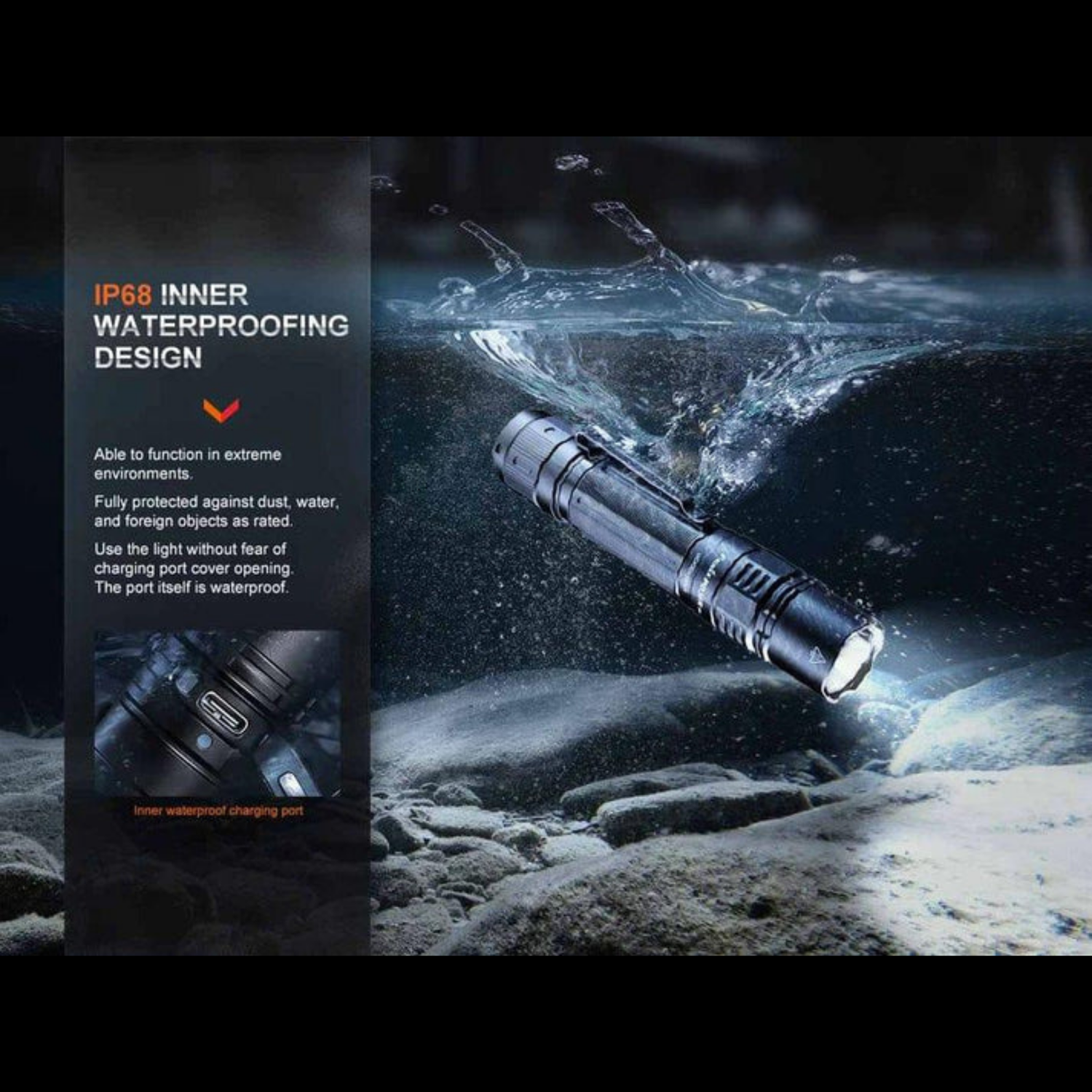 Lampe tactique FENIX PD36R PRO – 2800 lumens rechargeable FENIX