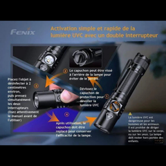Lampe Tactique FENIX LD32 UVC – 1200 lumens rechargeable FENIX