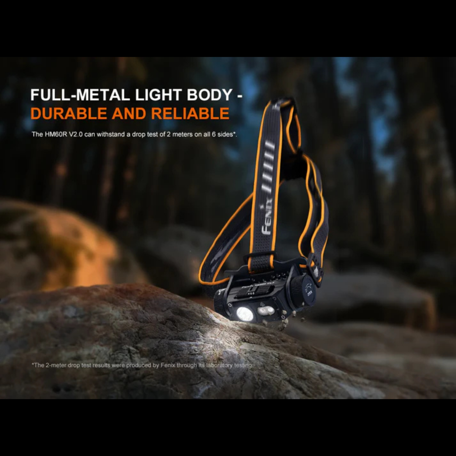 Lampe frontale FENIX HM60R – 1600 lumens rechargeable FENIX