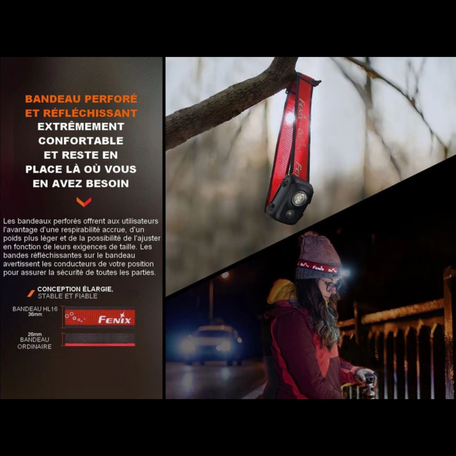 Lampe frontale FENIX HL16 – 450 lumens FENIX
