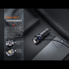 Lampe EDC FENIX E18R V2.0 – 1200 lumens rechargeable FENIX