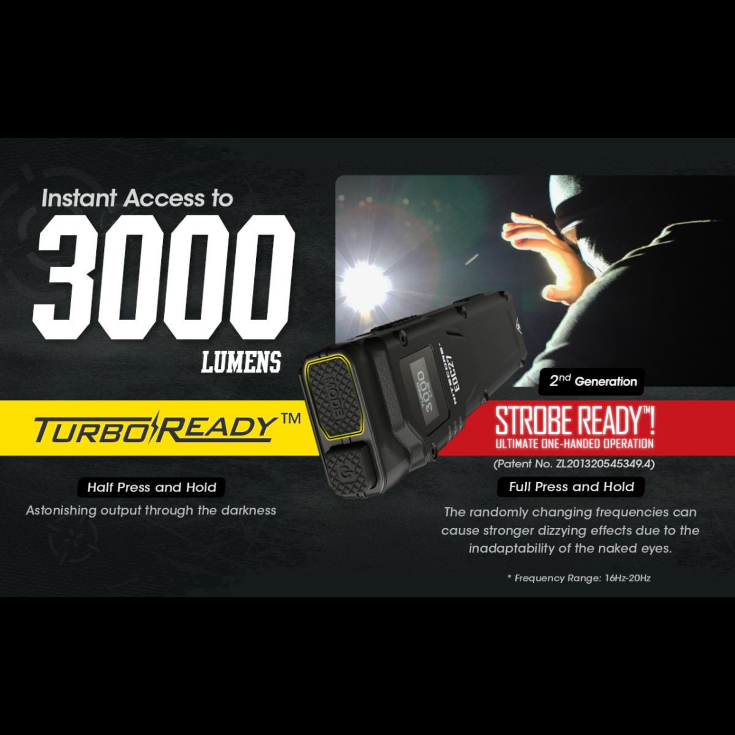 Lampe EDC27 NITECORE – 3000lumens NITECORE