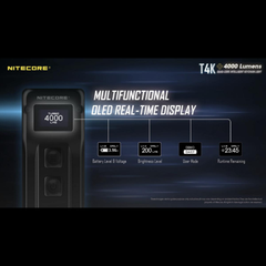 Lampe porte-clés NITECORE T4K – 4000 lumens NITECORE