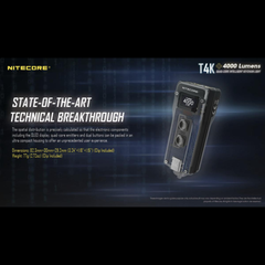 Lampe porte-clés NITECORE T4K – 4000 lumens NITECORE
