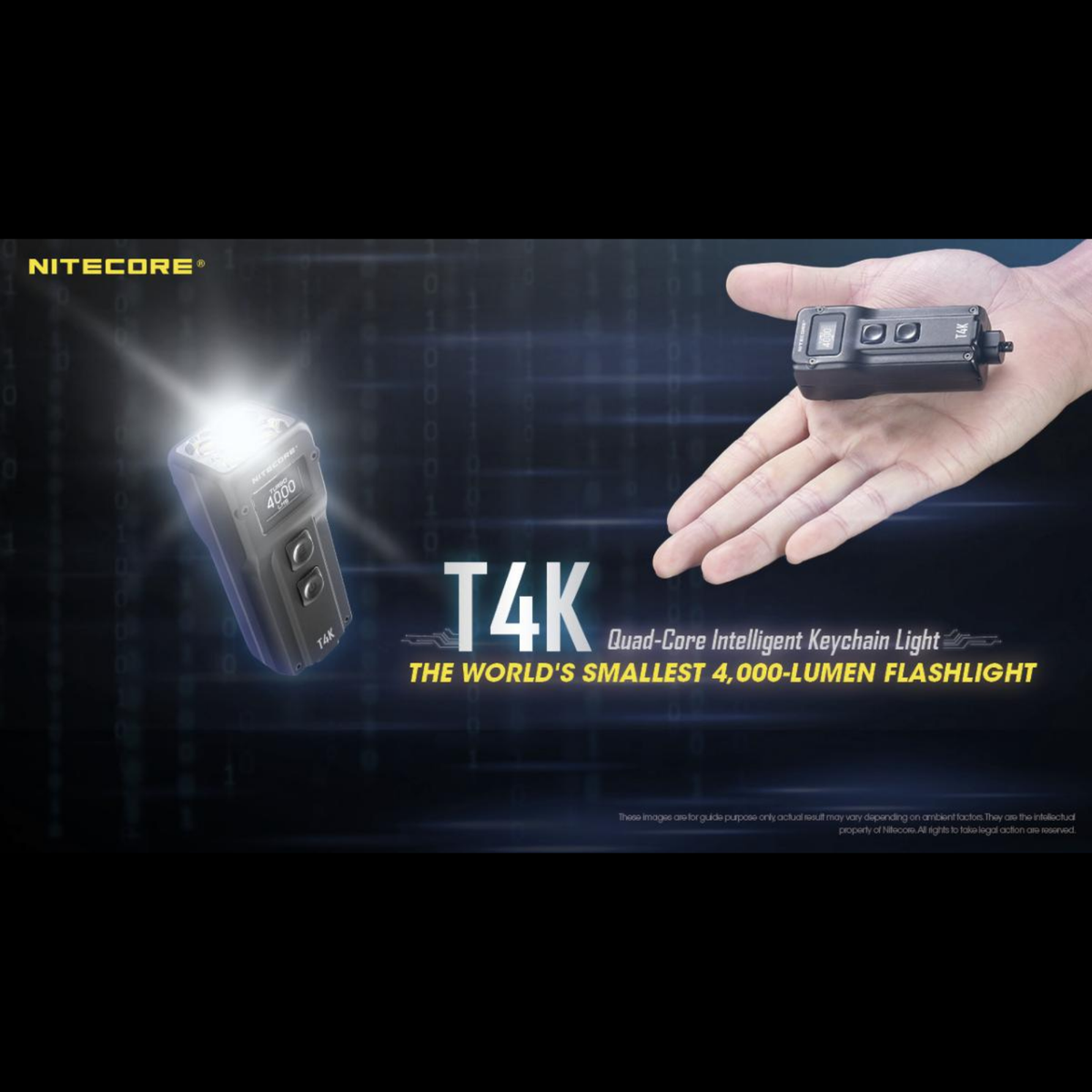 Lampe porte-clés NITECORE T4K – 4000 lumens NITECORE