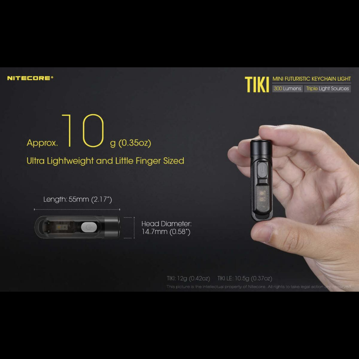 Lampe porte-clés NITECORE TIKI – 300 lumens NITECORE
