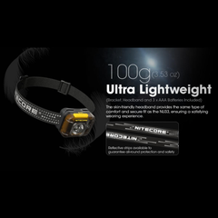 Lampe frontale NITECORE HA13 – 350 lumens – Lumière rouge NITECORE