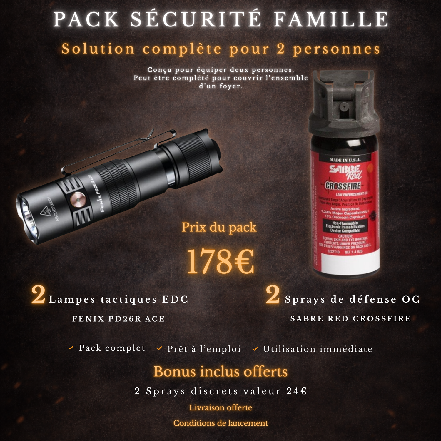 Pack Sécurité Famille Fenix / Sabre Red