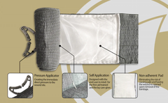 Pansement compressif Rhino Rescue 10 cm (4") – 2 pads RHINO RESCUE