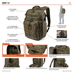 Sac à Dos 5.11 Rush 12 2.0 – 24 L 5.11 Tactical