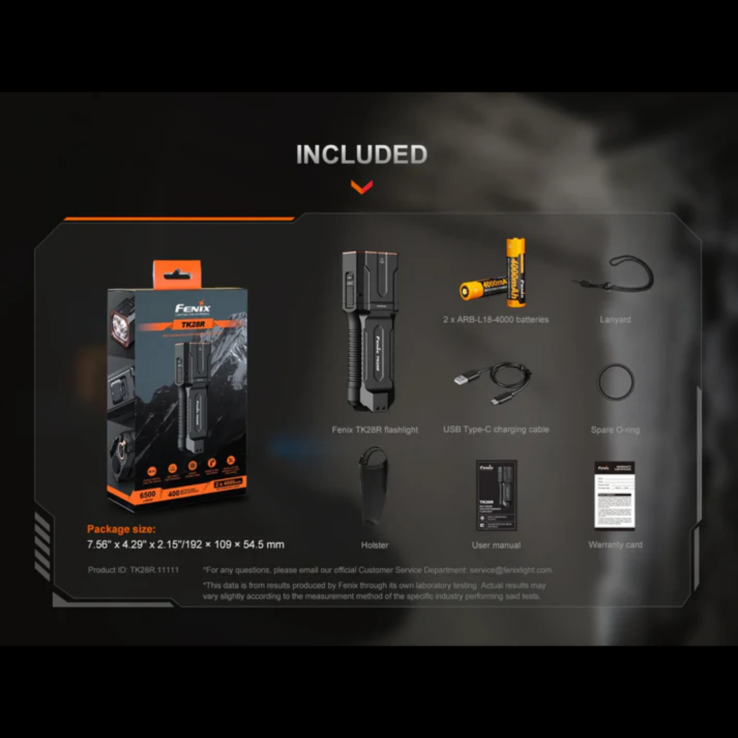 Lampe tactique FENIX TK25R – 3600 lumens rechargeable (Copie) FENIX